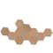 CosmoLiving by Cosmopolitan Brown Wood Honeycomb Geometric Wall Decor with Mirrors 40" x 1" x 19"